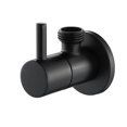 thumbnail image 1 of 1/2" x 1/2" BSP Black Powder Coated Brass Ceramic Water Angled Modern Basin Sink, 1 of 5