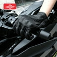 thumbnail image 4 of BSDDP Guantes de piel de oveja genuina Transpirable Dedos completos Guantes de cuero perforados duraderos, 4 of 8