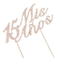 thumbnail image 4 of Topper de Pastel Macarena Quinceanera 15 Cumpleaños Prop Número Oro, 4 of 8