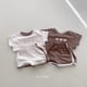 thumbnail image 3 of Camiseta con estampado de oso pequeño para niños y niñas, pantalones cortos de algodón, jersey de cuello redondo, ropa de manga corta para el hogar, trajes de 2 piezas, 3 of 5