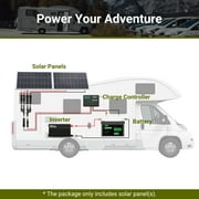 TSP 100W 12 Volt Solar Panel, IP68 Waterproof, 25% High-Efficiency, Pre-drilled Holes Design, Ideal for RV, Marine, Off-Grid System