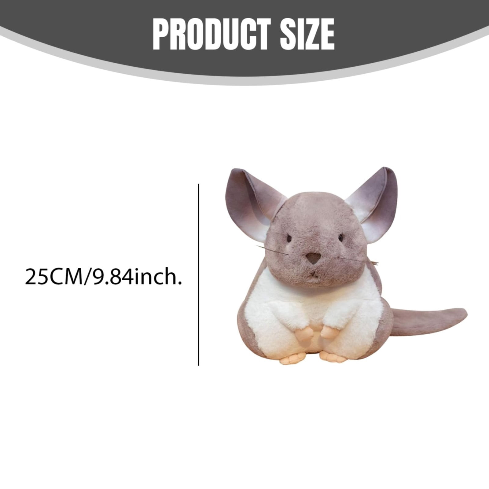 RUIG Hamster Stuffed Animal Plush, Adorable Plush Stuffed Hammy, Ultra-Soft Toy, Made with Premium Fill, Expressive Face and Natural Whiskers; Machine Washable, Gift for Animal Lovers