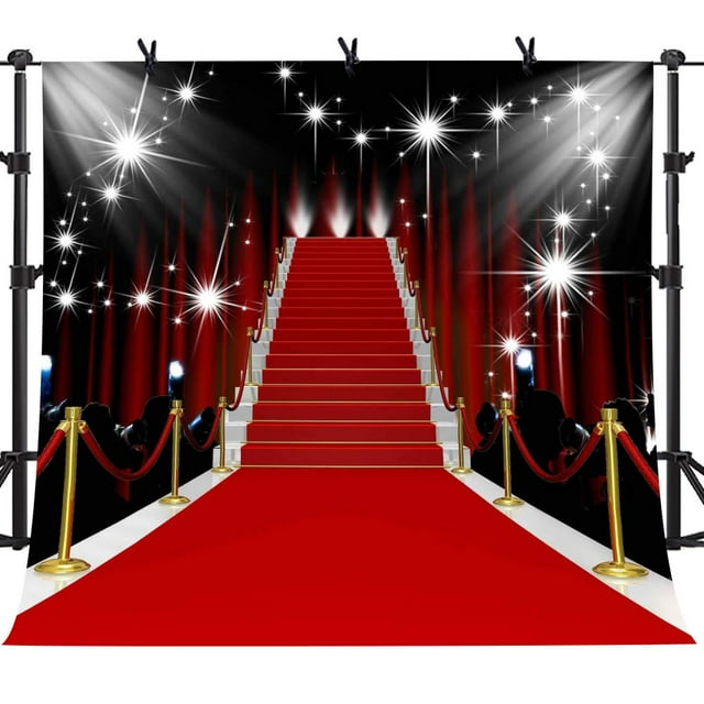 MTMETY 10x10ft Red Carpet Vinyl Photography Backdrop Customized Photo Background Photo Booth Studio Props HXME186
