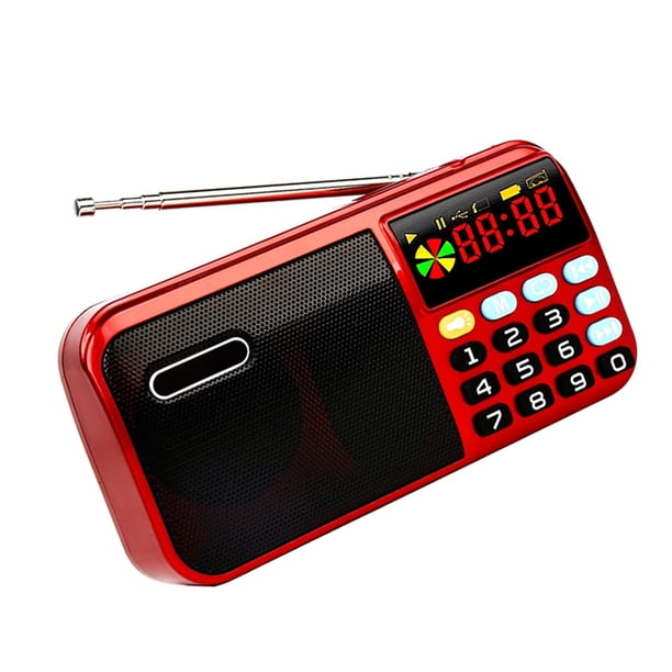 Altavoz De Radio Fm Digital Usb Recargable Reproductor De Canal De Transmisión Antiinterferencias Con Interfaz De Auriculares Equipo De Audio Vogacara EL011051-00