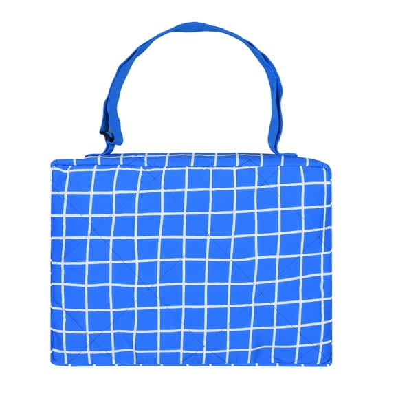 Mainstays Beach Blanket, Sand and Water Resistant, 79" x 59", Blue Grid