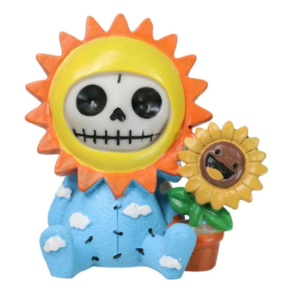 Furrybones Sol Sunflower Pot Sun Blue Sky Monster Skeleton Furry Bones Figurine