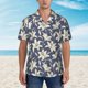 thumbnail image 2 of Balery Lilies Flowers Camisas hawaianas de manga corta para hombre, camisas playeras de corte holgado, camisas de vacaciones con botones,X-Large, 2 of 7
