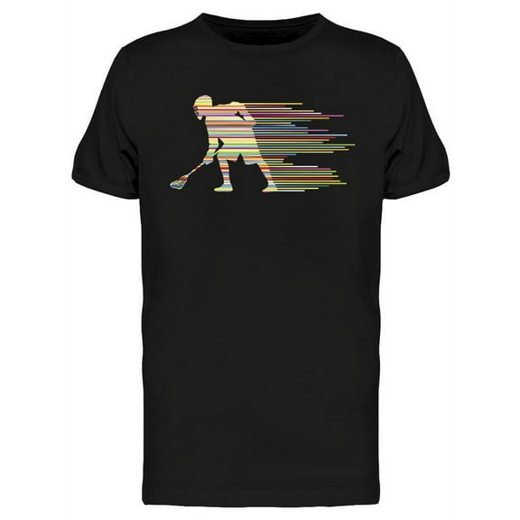 Lacrosse Player Design T-Shirt Men -Image by Shutterstock, Male x-Large