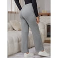 thumbnail image 4 of DARING DIVA Women's Maternity Elastic Waist Drawstring Over Belly Pants S Light Gray, 4 of 8