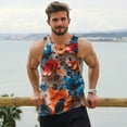 thumbnail image 6 of Zufioo 3D Butterfly Print Men's Vest, Sleeveless Quick-drying Muscle T-shirt, Suitable for Sports Fitness, Home Leisure Wear-4X-Large, 6 of 7