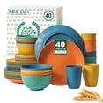 thumbnail image 1 of Juego de vajilla Homienly Premium Wheat Straw, 40 piezas para 8, 1 of 8