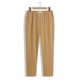 thumbnail image 1 of Pantalones largos para hombre, color liso, informales, a la moda, con cintura elástica, holgados, de pierna ancha, rectos, de poliéster, 1 of 6