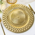 thumbnail image 4 of BalsaCircle 6 Round Gold 13" Plastic Charger Plates  Sparkling Diamond Design Party Events Decorations Supplies, 4 of 8