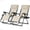Beige, variant on NeoNiches Set of 2 Beige Zero Gravity Chair, Zero Gravity Recliner, Zero Gravity Lounge Chair, Anti-Gravity Chair for Indoor & Outdoor, Folding Reclining Chair w/Side Tray, Adjustable Pillow, Beige