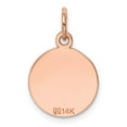 thumbnail image 3 of FB Jewels 14k Rose Gold Plain .027 Gauge Circular Engraveable Disc Charm, 3 of 4