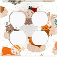 thumbnail image 3 of Metal Light Switch Plate Cover Festive Sleepy Santa Helpers XMS006, 3 of 13