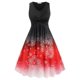 thumbnail image 1 of Vestido Talla Extra Estampado Copo de Nieve Color Ombre Rosegal  Vestidos casuales de talla grande, 1 of 5