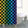 thumbnail image 4 of Rainbow Checkered Pattern Shower Curtain 84"x72" ,Bathroom Decorative Shower Curtains Set with 12 Hooks,Modern Waterproof Washable Shower Curtain, 4 of 6