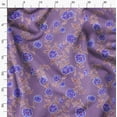 thumbnail image 3 of Soimoi Cotton Poplin Purple Fabric By the Yard - 42 Inch Wide -Floral & Leaf Floral Pattern Fabric - Botanical and Elegant Designs for Various Uses Printed Fabric, 3 of 6