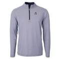 thumbnail image 2 of Men's Cutter & Buck  Navy/White Arizona Wildcats Big & Tall Virtue Eco Pique Micro Stripe Recycled Quarter-Zip Pullover, 2 of 3