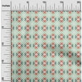 thumbnail image 2 of oneOone Cotton Poplin Sea Green Fabric Asian Leaf Block Fabric For Sewing Printed Craft Fabric By The Yard 42 Inch Wide, 2 of 4