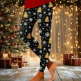 thumbnail image 4 of Fiaer Christmas Womens Leggings Santa Snowflake Snowman Cute Graphic Yoga Pants Plus Size High Waist Slim Fit Trendy Workout Trousers Black6 S, 4 of 5