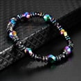 thumbnail image 2 of Bracelet Tissé à la Main en Pierre Biliaire Noire Ethnique Bracelet Rétro avec Perles Colorées, 2 of 5