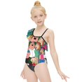 thumbnail image 5 of Season Family Guy One-Piece Swimsuit for Girls Adjustable One Shoulder Ruffled Swimwear Summer Beach Kids Bathing Suits Sizes 6-12Y, 5 of 7