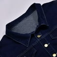 thumbnail image 6 of HJYCHN Stylish Women's Denim Dress with Lapel Button Details and Belted Design for Effortless Everyday Blue XXXL, 6 of 8