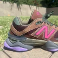 thumbnail image 5 of New Balance 9060 Men 8.5 Sneakers Shoes Rich Oak Burgundy Hi Pink, 5 of 5