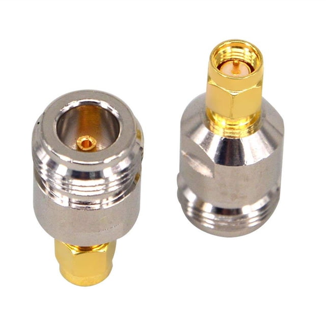 Inteprter Conector N a SMA Adaptador coaxial RF Tipo Convertidor N-SMA Teléfono y Comunicación 2 piezas