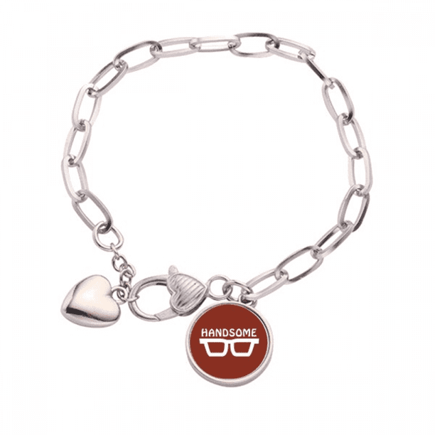 Eyes Glasses Appearance Handsome Heart Chain Bracelet Jewelry