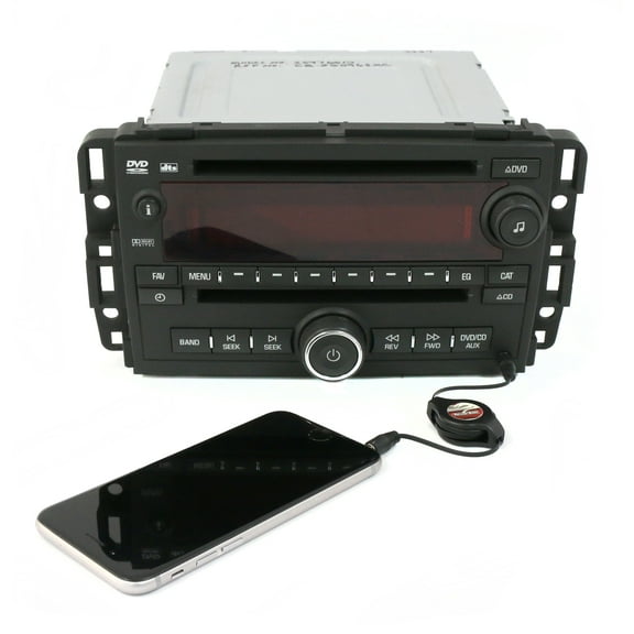 Restored Unlocked 2010-2012 GMC Acadia OEM Radio AM FM CD DVD Aux Input 25976615 Opt UUJ (Refurbished)