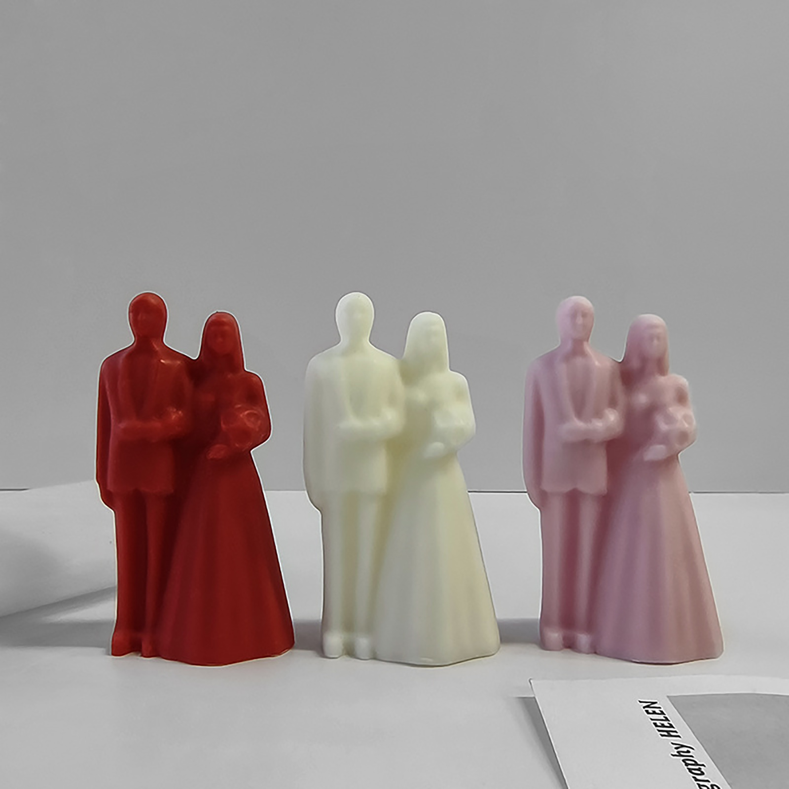 COMEET Candle Molds,Silicone Mold Romantics Couple Candle Molds Epoxy Resin Mould for Home Decorations