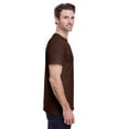 thumbnail image 4 of Gildan Heavy Cotton Crewneck T-Shirt, Short Sleeve Classic Fit Tee for Men, Dark Chocolate, S, 4 of 5