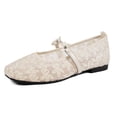 thumbnail image 4 of Jamicy Mesh Ballet Flats for Women Embroidered Floral Round Toe Mary Jane Comfortable Flat Shoes Casual Outerwear Shoes, 4 of 6