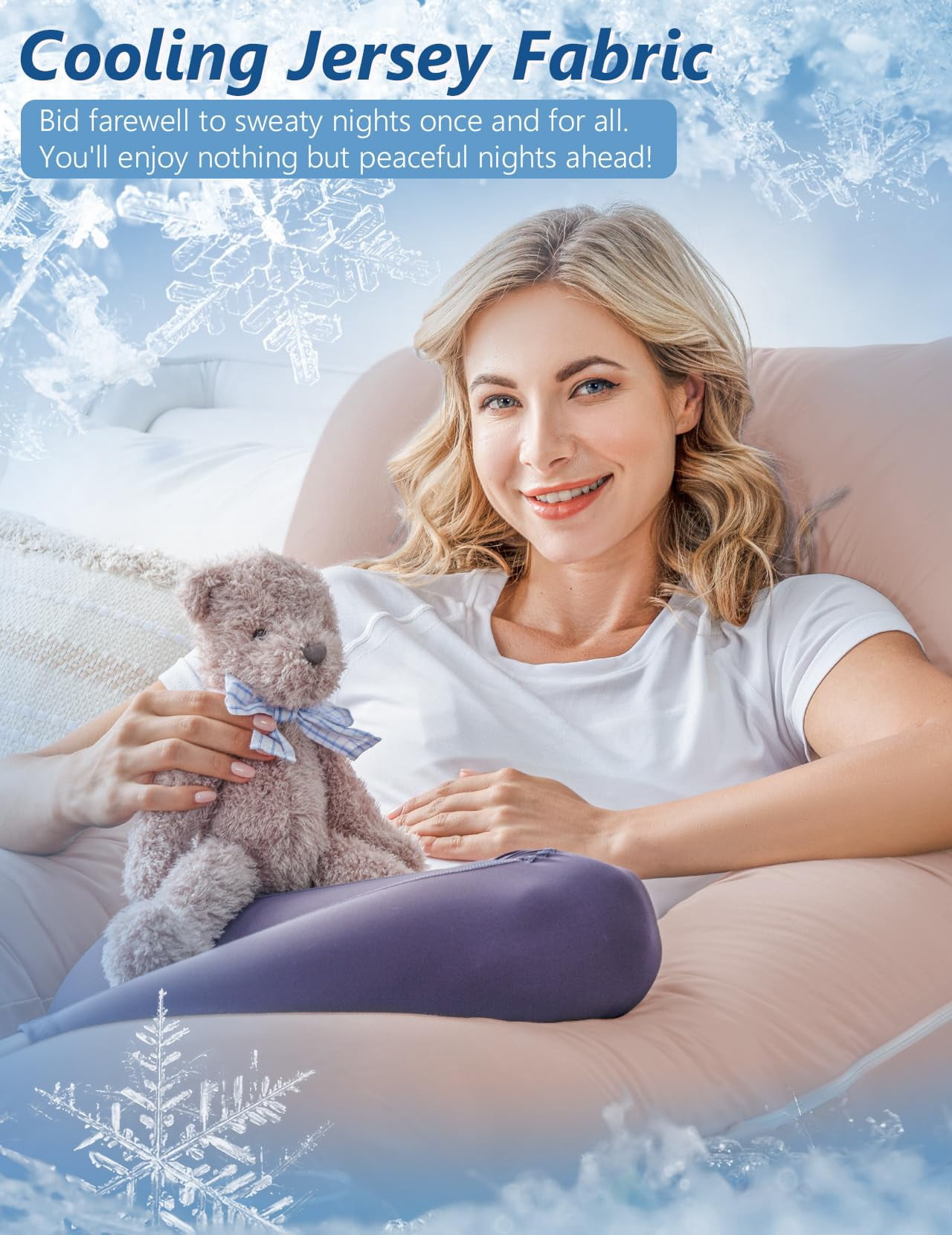 Pillows For Sleeping  Maternity Body Pillow Woman U Shaped With Jersey Cover