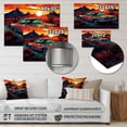 thumbnail image 4 of Designart "Muscle Car Melodies in Orange and Yellow" Cars Off-Road Metal Wall Decor, 4 of 5