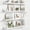 White, variant on Floating Picture Ledge Shelves for Wall Set of 4, 48 Inch Wall Shelves with Lip Long Large Nursery Book Shelf for Toys Storage Kids Bookshelf Wall Mounted Living Room Bedroom Decor Frames