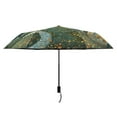 thumbnail image 2 of Starry Sky House Tree Moon Compact Sun Umbrella Windproof Travel Umbrellas for Rain Strong Portable UV Protection, 2 of 8