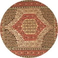 thumbnail image 1 of Ahgly Company Indoor Round Persian Brown Traditional Area Rugs, 5' Round, 1 of 4