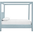 thumbnail image 4 of Meridian Furniture Salina Light Blue Linen Textured Fabric Upholstered King Bed, 4 of 11