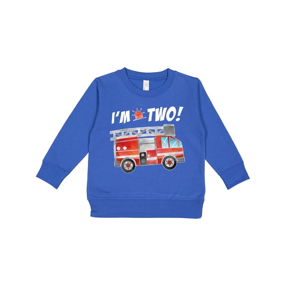 Inktastic I'm 2 Fire Truck 2nd Birthday Toddler Sweatshirt