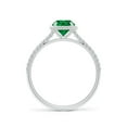 thumbnail image 2 of ANGARA Natural Emerald Twist Rope Split Shank Ring in 14K White Gold for Women (Size-6mm) | May Birthstone, Birthday, Anniversary, Jewelry Gift for Women | Natural Emerald Ring, 2 of 9