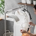 thumbnail image 2 of Short Neck Hanger Non Slip Thickened Clothes Hanger Household Storage Rack Plastic Hanger Creates The Hanger Space Saving Wardrobe Hanger 10pcs, 2 of 7