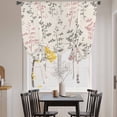 thumbnail image 3 of Pink Grey Botanical Balloon Curtains for Windows, Bedroom Curtains 54 Inch Length, Rustic Country Spring Floral Summer Leaf Tie Up Curtains Panels Thermal Insulated Bathroom Curtains Window 42"x54", 3 of 8