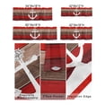 thumbnail image 3 of Kitchen Cafe Valance Curtain for Small Windows,Marine Nautical Anchor with Compass Rod Pocket Short Valances Red Brown Retro Wood Board Window Treatment Panel for Living Room/Bedroom/Bathroom,42x12in, 3 of 9