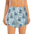 thumbnail image 2 of Balery Cute Hippopotamus Pantalones cortos deportivos para mujer con forro y dos bolsillos, elásticos, para entrenamiento, gimnasio, yoga-Small, 2 of 7