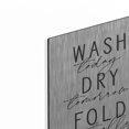 thumbnail image 2 of Luxe Metal Art 'Wash Today' by Lettered & Lined, Metal Wall Art, 16"x24", 2 of 9