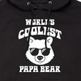 thumbnail image 3 of Instant Message - Worlds Coolest Papa Bear  - Men's Pullover Hooded Fleece Sweatshirt, 3 of 6